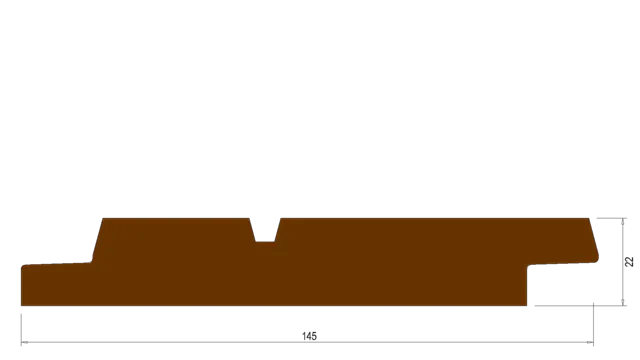 Kledning furu Kebony Clear DF 75 grader m/1 spor høyre