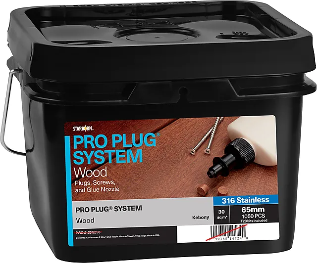 Plugger Kebony Pro Plug (65 mm skruer)