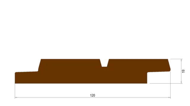 Kledning furu Kebony Clear DF 75 grader m/spor