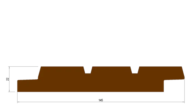 Kledning furu Kebony Clear DF 75 grader m/2 spor