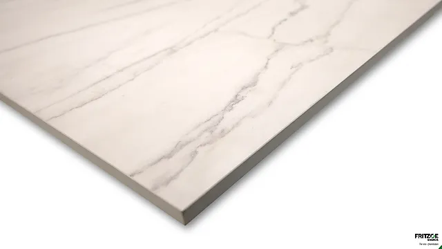 Benkeplate laminat Level Duo hvit marmor/grå marmor 